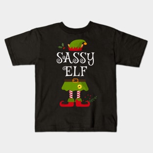 Sassy Elf Shirt , Family Matching Group Christmas Shirt, Matching T Shirt for Family, Family Reunion Shirts Kids T-Shirt